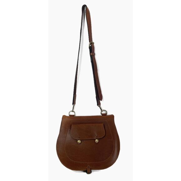 Military Goods James C. Ritchie Leather Haversack Crossbody Saddle Bag Messenger - Picture 2 of 16